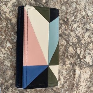 Fossil light patchwork leather wallet